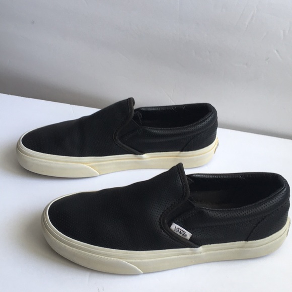 Vans off the wall leather suede loafers slip ons - Picture 5 of 9